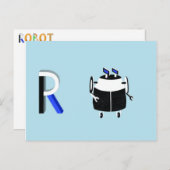 Robot-Karte Postkarte (Vorne/Hinten)