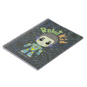 Robot kid Spiral Notebook Notizblock (Linke Seite)