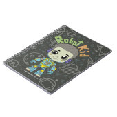 Robot kid Spiral Notebook Notizblock (Linke Seite)
