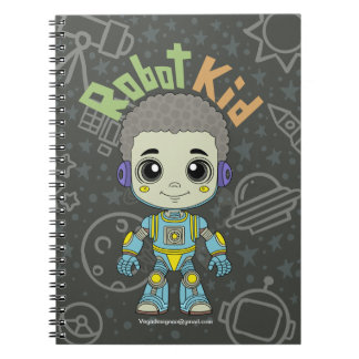 Robot kid Spiral Notebook Notizblock