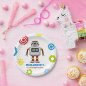 Robot-Kindergeburtstag-Papierplatte Pappteller (Party)