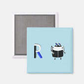 Robot-Kühlschrankmagnet Magnet (Vorderseite/Rückseite)