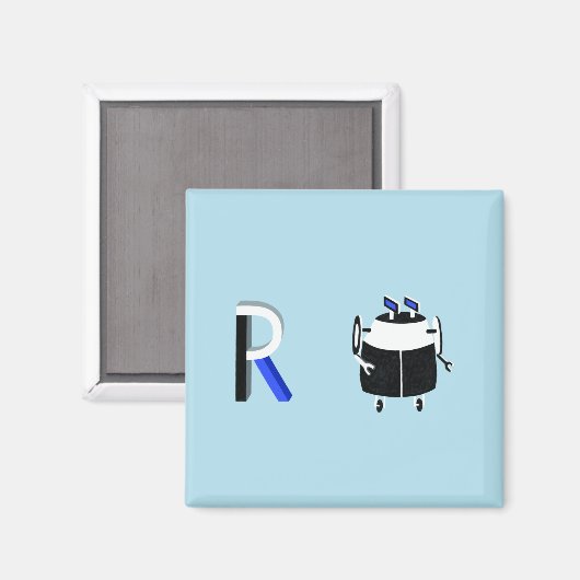 Robot-Kühlschrankmagnet Magnet (Vorderseite/Rückseite)