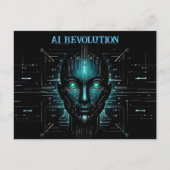 Robot-Kunstwissenschaft Postkarte (Vorderseite)