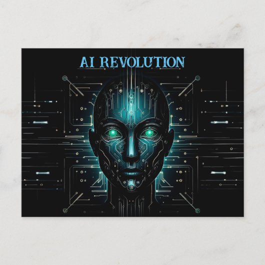 Robot-Kunstwissenschaft Postkarte (Vorderseite)