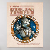 Robot Labour Gewerkschaft Poster (16x20") (Vorne)