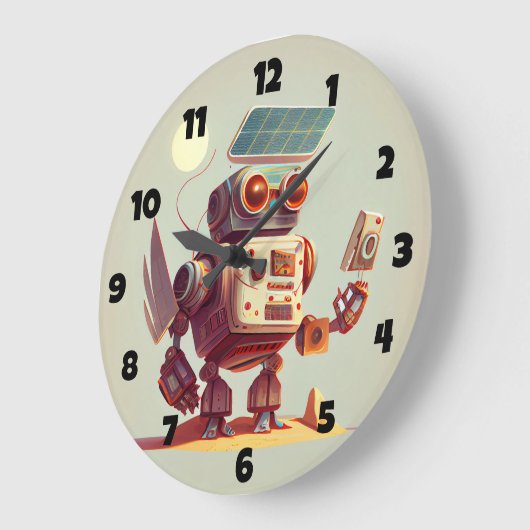Robot Large Clock Große Wanduhr (Winkel)