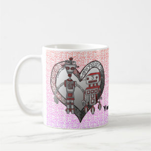 Robot Liebe individuelle Name Tasse