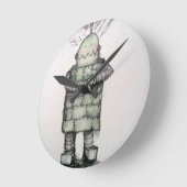 Robot-Liebe Runde Wanduhr (Winkel)