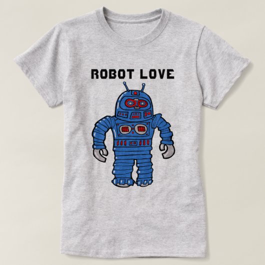 Robot-Liebe T-Shirt (Design vorne)