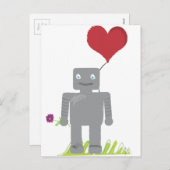Robot Liebe Valentine Feiertagspostkarte (Vorne/Hinten)