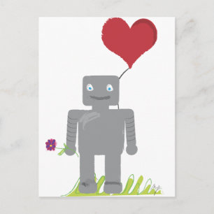 Robot Liebe Valentine Feiertagspostkarte
