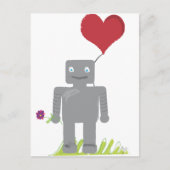 Robot Liebe Valentine Feiertagspostkarte (Vorderseite)