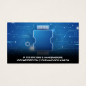 Robot Logo | Blue Circuit Board  (Rückseite)