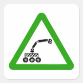 Robot Machine Sign Square Sticker (Vorderseite)