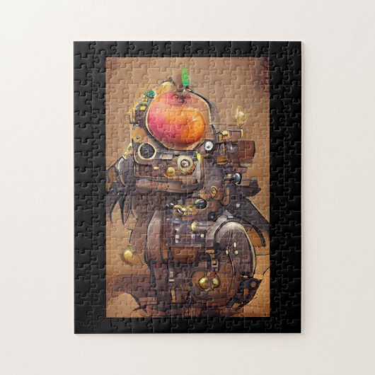 Robot Mango Kopf Steampunk digitale Kunst Puzzle (Vertikal)
