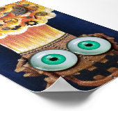 Robot mind blown Uhrwerk Steampunk Druckposter Poster (Ecke)