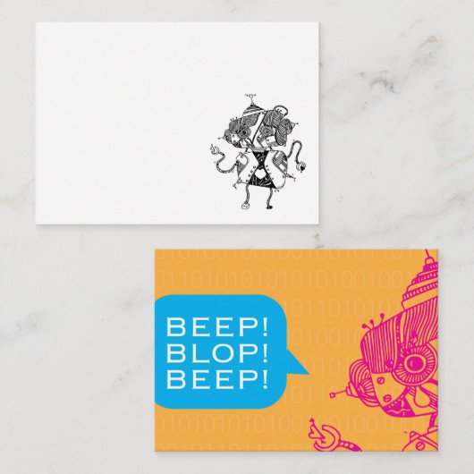 Robot-Mitteilungskarten Mitteilungskarte (Vorne/Hinten)