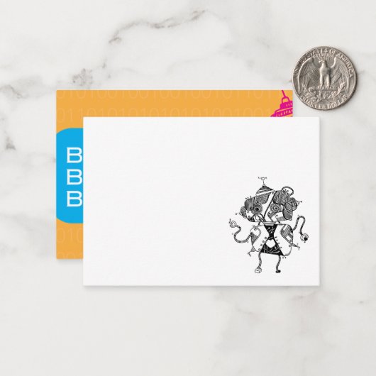 Robot-Mitteilungskarten Mitteilungskarte (Vorderseite/Rückseite Beispiel)