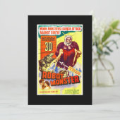 Robot Monster Halloween Horror Sci Fi Ape Outer Sp Einladung (Stehend Vorderseite)