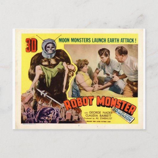 ROBOT MONSTER POSTCARD POSTKARTE (Vorderseite)