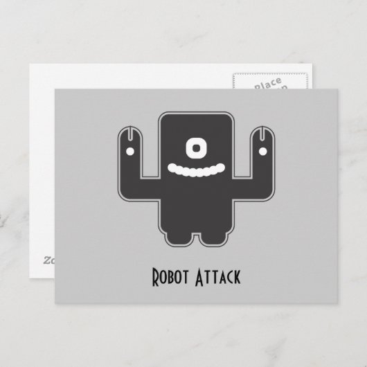 Robot Monster Postkarte (Vorne/Hinten)