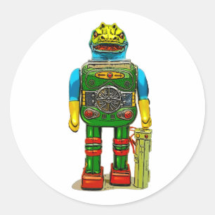 ROBOT MONSTER T - SHIRT RUNDER AUFKLEBER