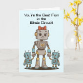 Robot Mother's Day Karte (Gelbe Blume)