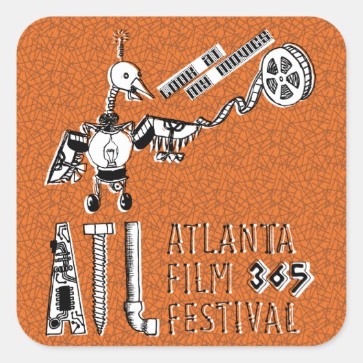 Robot Movie Bird Stickers (Vorderseite)