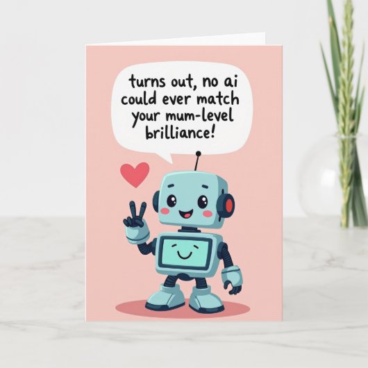 Robot Muttertagskarte Karte (Vorderseite)
