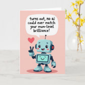 Robot Muttertagskarte Karte (Gelbe Blume)