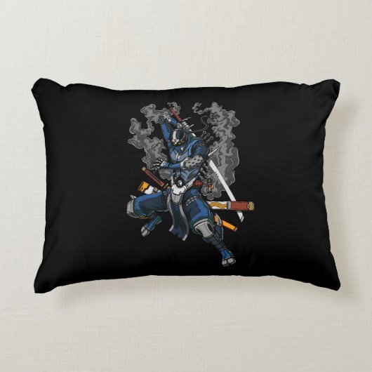 Robot Ninja Samurai Warrior Martial Arts Dekokissen (Vorderseite)