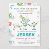 Robot One Einladung (Vorne/Hinten)