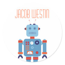 Robot-Party-Aufkleber