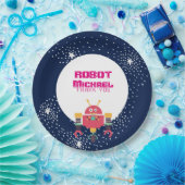 ROBOT Party liefert Blaurosa Sterne Nüsse an Bolze Pappteller (Party)