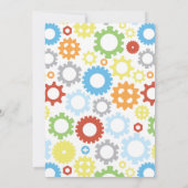 Robot Party Thema Geburtstag Einladung (Rückseite)