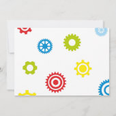 Robot Party Thema Geburtstag Einladung (Rückseite)