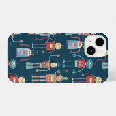 Robot Pattern Dark iPhone Hülle (Rückseite (Horizontal))