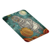ROBOT PICKING PUMPKINS , HALLOWEEN MECHANISCHEN MA MAGNET (Rechte Seite)