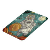 ROBOT PICKING PUMPKINS , HALLOWEEN MECHANISCHEN MA MAGNET (Linke Seite)