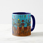 "Robot Pirate Party Time" Tasse (VorderseiteRechts)