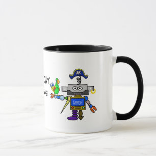 Robot Pirate "Talk like a Pirate Day" Tasse