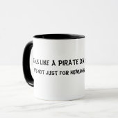 Robot Pirate "Talk like a Pirate Day" Tasse (Vorderseite Links)