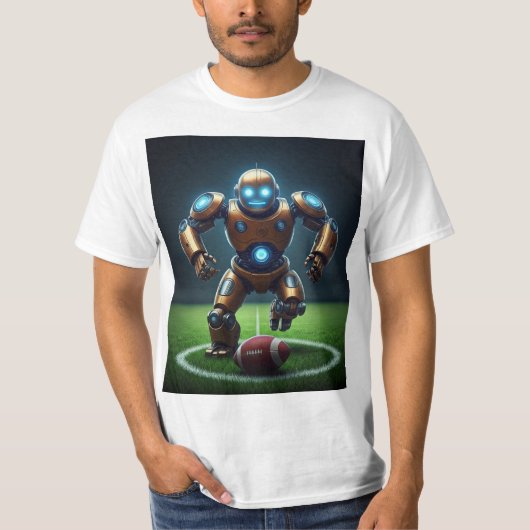 Robot Play Football Grafik Tshirt (Vorderseite)