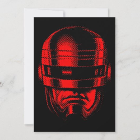 Robot Polizist Helmet Einladung (Vorderseite)