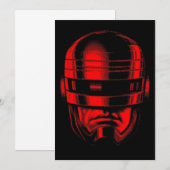 Robot Polizist Helmet Einladung (Vorne/Hinten)