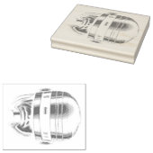 Robot Polizist Helmet Gummistempel (Stempel)