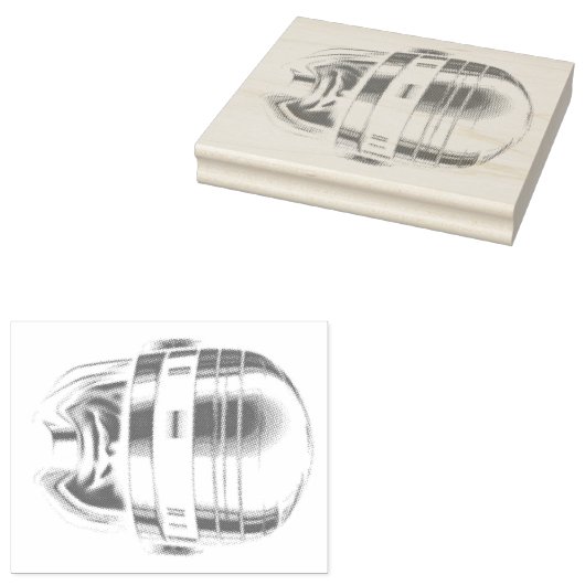 Robot Polizist Helmet Gummistempel (Stempel)