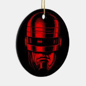 Robot Polizist Helmet Keramik Ornament (Rechts)