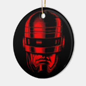 Robot Polizist Helmet Keramik Ornament (Links)